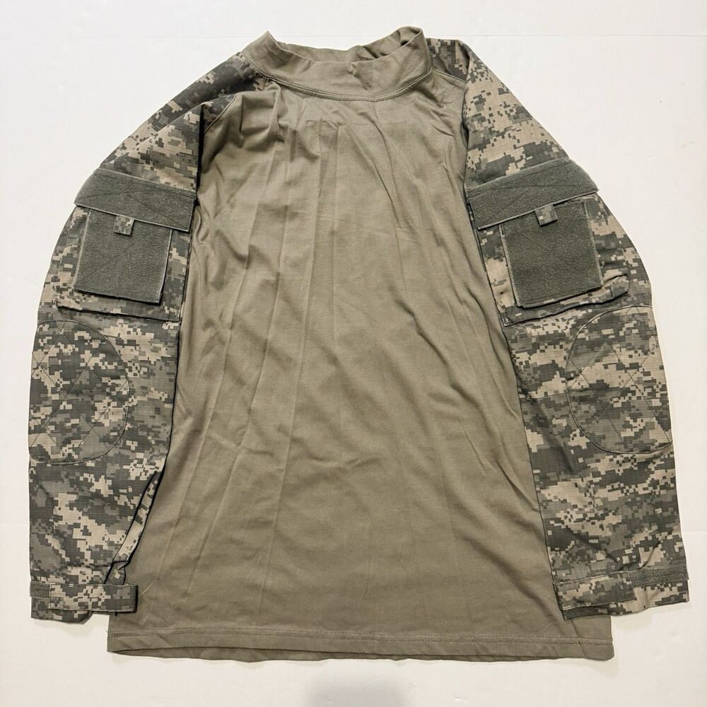 Voodoo Tactical Combat Shirt Mens Large OD Green Army ACU Military Pattern